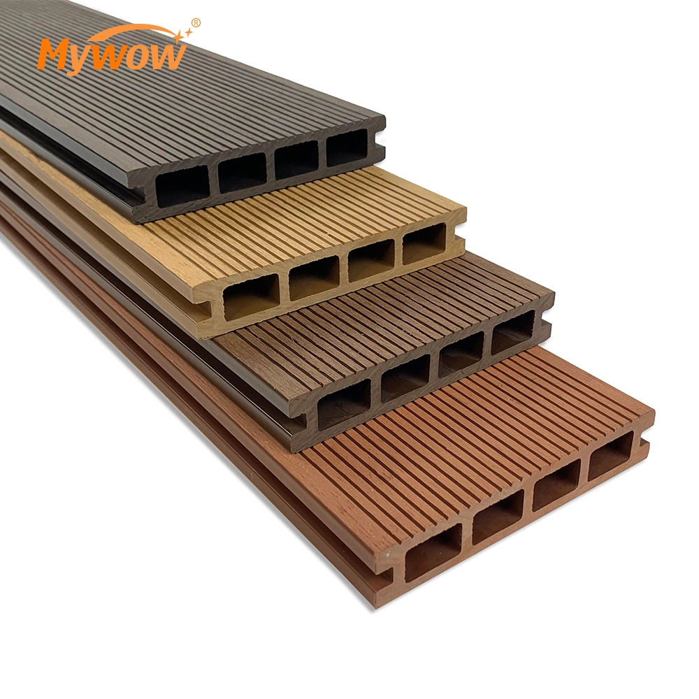Easy Install Exterior Decking Floor WPC Square Hollow Decking Composite Outdoor WPC Composite Decking