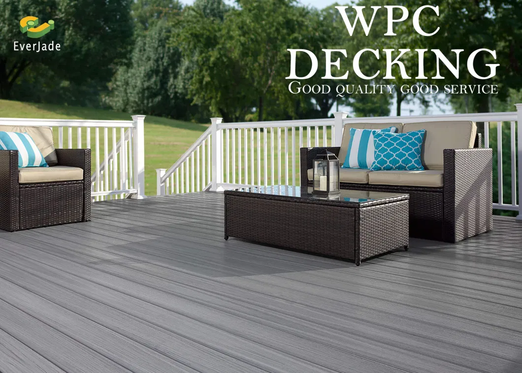 New Design 3D 146*22mm Square Hollow Outdoor WPC Decking for Garden