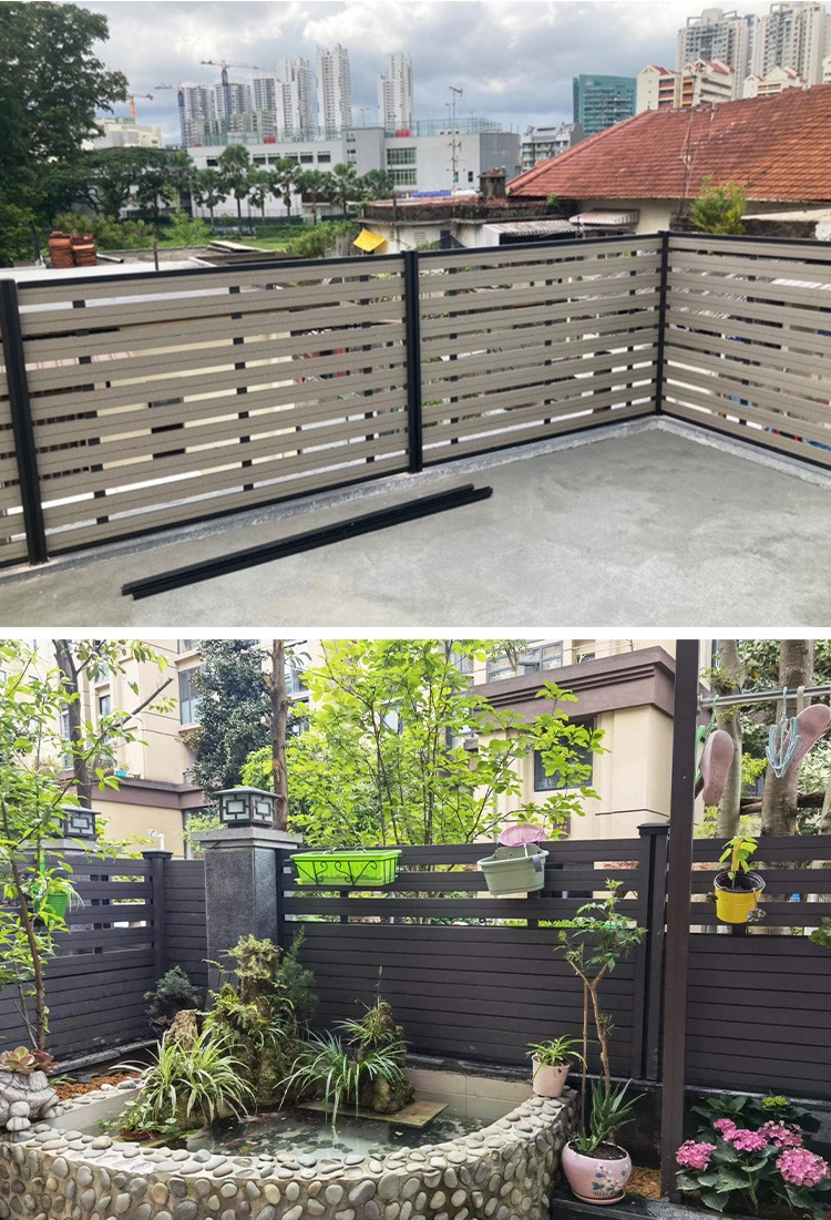 Anti UV Privacy Security WPC Fence for Villa Garden Yard Use Wood Plastic Composite Outside Fence Trellis